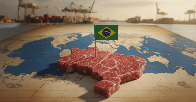 exportações de carne bovina brasileira